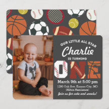 All-Star First Birthday Invitation