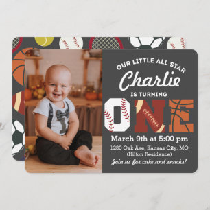 All-Star First Birthday Invitation