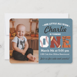 All-Star First Birthday Invitation