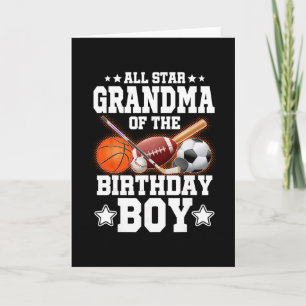All Star Grandma Of The Birthday Boy Sketll Soccer Card