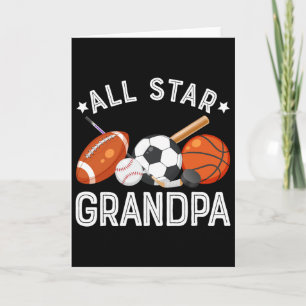 All Star Grandpa Of The Birthday Boy Sketll Soccer Card