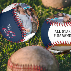 All Star Husband Two Photo Anniversary  Baseball