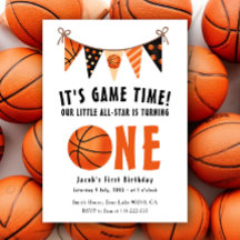 All-star is turning one Basketball Birthday Party