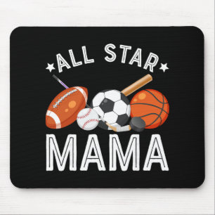 All Star Mama Of The Birthday Boy Basketball Socce Mouse Mat