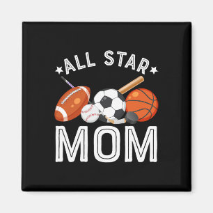 All Star Mom Of The Birthday Boy Sketll Soccer Spo Magnet