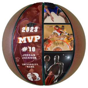 All Star MVP Player Team Logo Collage Graduation Basketball