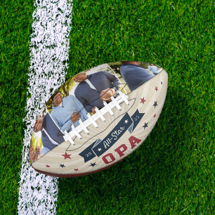 All Star Opa   Custom Grandpa Photo American Football