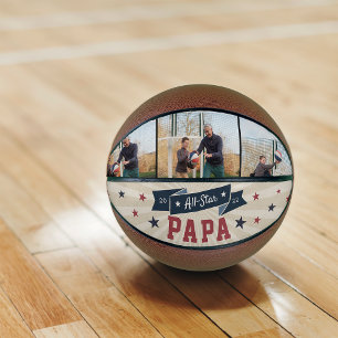All-Star Papa Custom Photo Grandpa Basketball