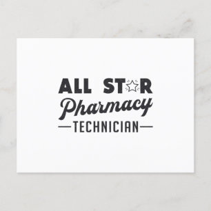 All Star Pharmacy Technician Pharmacist Medicine Postcard