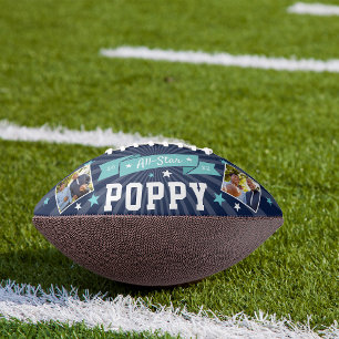 All Star Poppy   Custom Grandpa Photo American Football