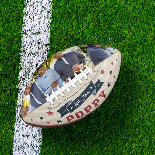 All Star Poppy   Custom Grandpa Photo American Football