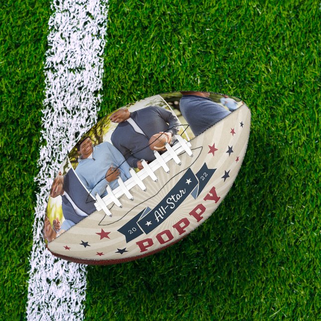 All Star Poppy | Custom Grandpa Photo American Football (Creator Uploaded)