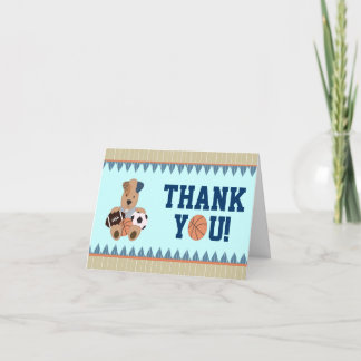 All-Star Puppies Baby Shower Thank-You Notecard