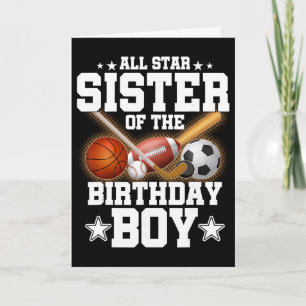 All Star Sister Of The Birthday Boy Sketll Soccer Card