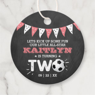 All-star Soccer Ball 2nd Birthday Favour Tags