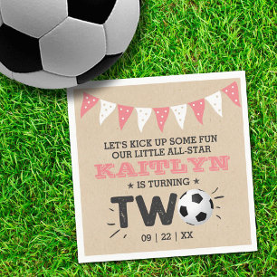 All-star Soccer Ball 2nd Birthday Napkin