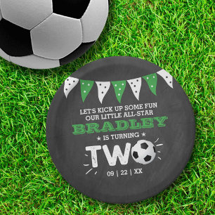 All-star Soccer Ball 2nd Birthday Paper Plate