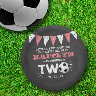 All-star Soccer Ball 2nd Birthday Paper Plate