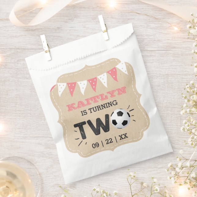 All-star Soccer Ball 2nd Birthday Party Favour Bags (Clipped)