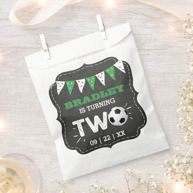 All-star Soccer Ball 2nd Birthday Party Favour Bags (Clipped)
