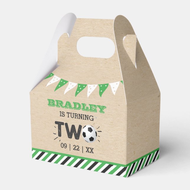 All-star Soccer Ball 2nd Birthday Party Favour Box (Front Side)