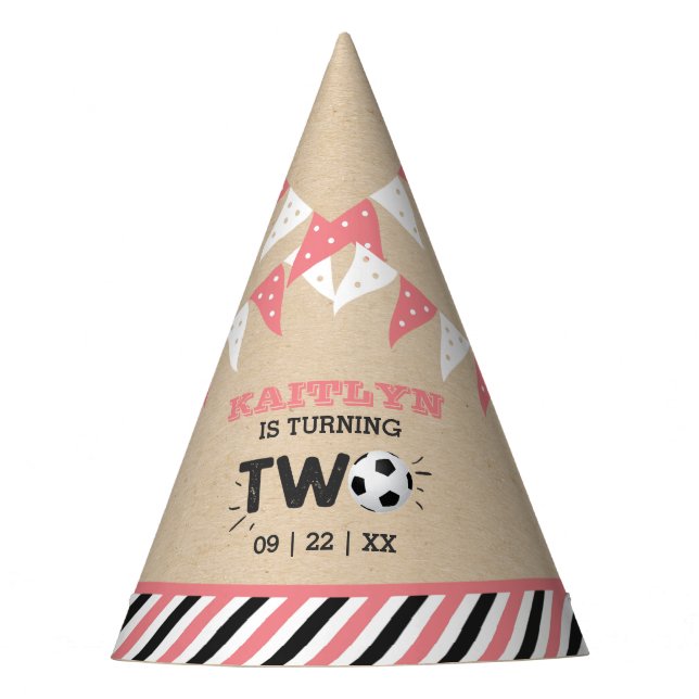 All-star Soccer Ball 2nd Birthday Party Hat (Front)