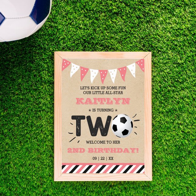 All-star Soccer Ball 2nd Birthday Welcome Poster (Creator Uploaded)