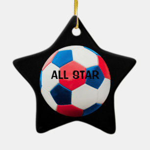 All Star Soccer Star Ceramic Tree Decoration