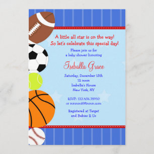 All Star Sport Baby Shower Invitation
