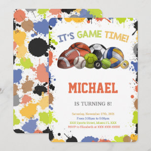 All Star Sport Invitations