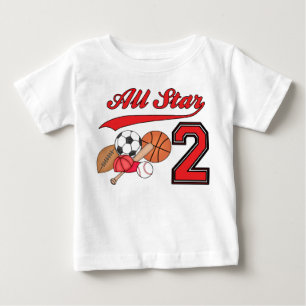 All Star Sports 2nd Birthday Baby T-Shirt