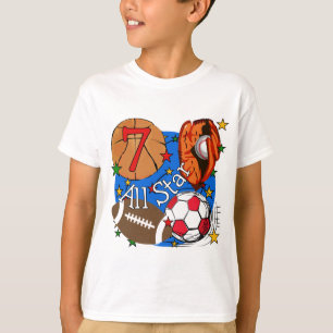 All Star Sports 7th Birthday Tshirts and Gifts