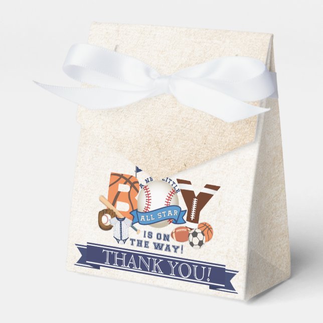 All Star Sports Baby Shower  Favour Box (Front Side)
