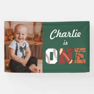 All-Star Sports First Birthday Photo Banner