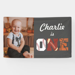 All-Star Sports First Birthday Photo Banner