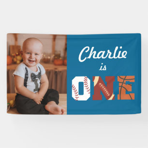 All-Star Sports First Birthday Photo Banner