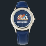 All Star Sports Watch<br><div class="desc">CLICK ON CUSTOMIZE IT! TO CHANGE BACKGROUND COLOR.

 Sports themed design.</div>