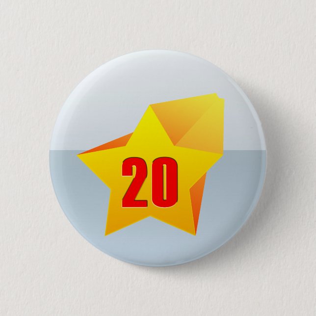 All Star Twenty years old! Birthday 6 Cm Round Badge (Front)