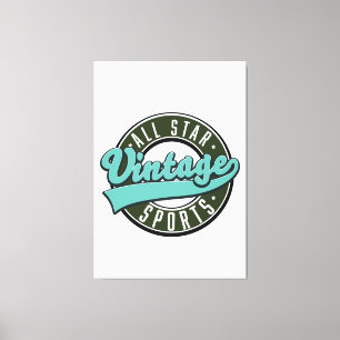 all star vintage sports canvas print