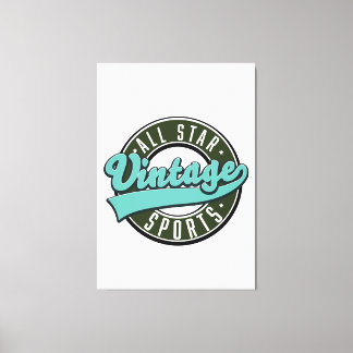 all star vintage sports canvas print