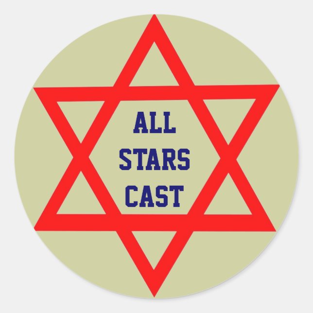 All Stars Cast round sticker (Front)