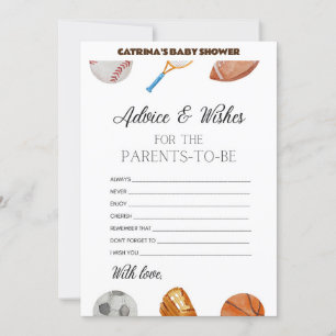 All Stars Sports Baby Shower - Editable Name, 5x7 Invitation