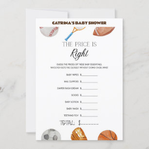 All Stars Sports Baby Shower - Editable Name, 5x7 Invitation