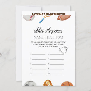 All Stars Sports Baby Shower - Editable Name, 5x7 Invitation