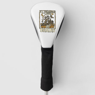 All Teachers Love Brains Halloween Haunted House P Golf Head Cover