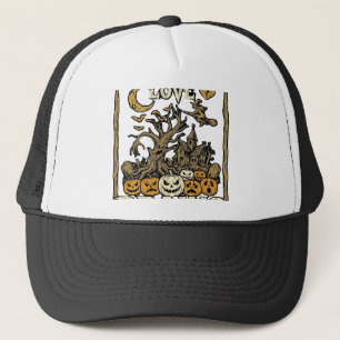 All Teachers Love Brains Halloween Haunted House P Trucker Hat
