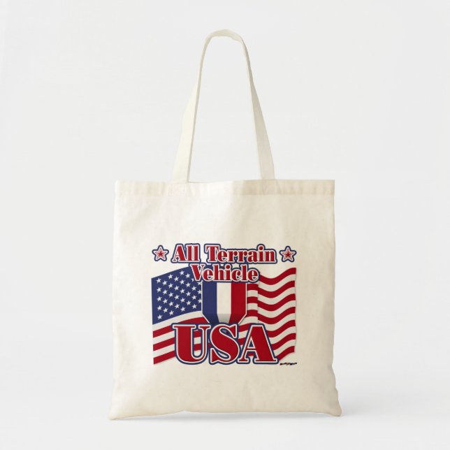 All Terrain Vehicle USA Tote Bag (Front)