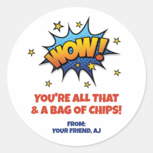 All That Bag of Chips Valentine's Day Classic Round Sticker