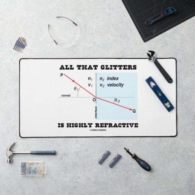 All That Glitters Is Highly Refractive Physics Desk Mat (Workstation)