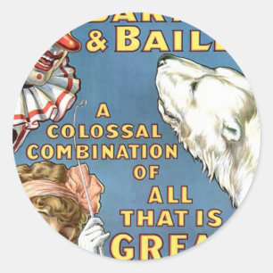 All That Is Great in Circus Achievement Vintage Th Classic Round Sticker